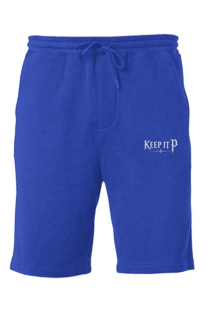 "KEEP it P" Fleece Shorts Black Red Blue 