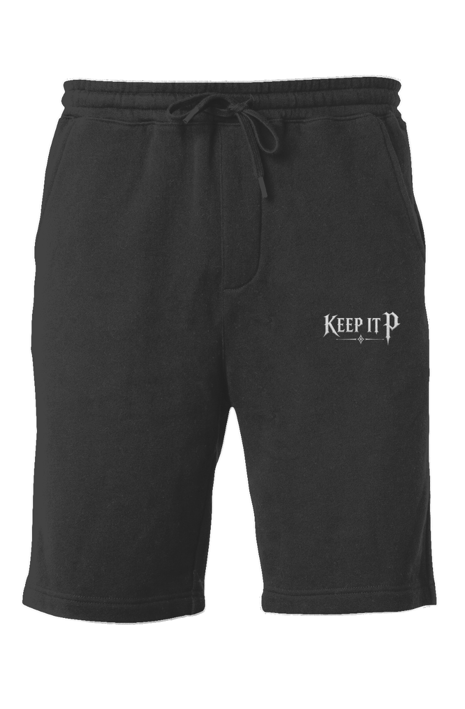 "KEEP it P" Fleece Shorts Black Red Blue 