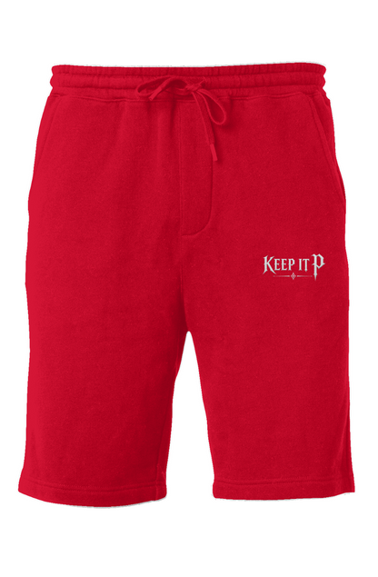 "KEEP it P" Fleece Shorts Black Red Blue 